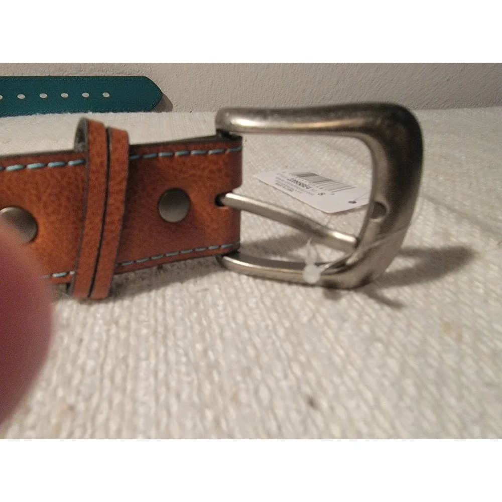 CatchFly Studio‎ Tooled Leather Belt Arrow Embroidery Girl Size Small Western